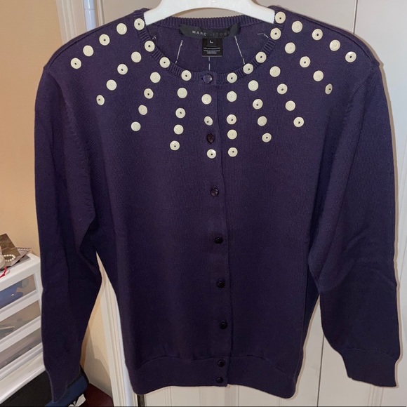 Marc Jacob’s purple beaded cardigan - Picture 1 of 6